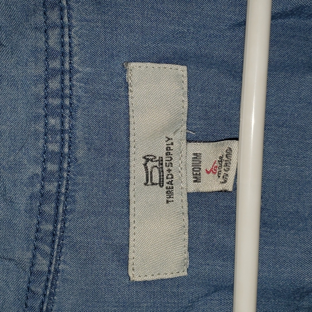 Thread & Supply - Button Down Chambray Denim Fron… - image 3